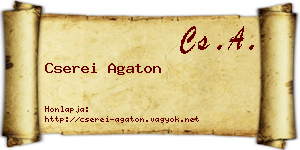 Cserei Agaton névjegykártya